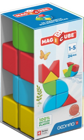 Geomag Magicube Blocks Recycled Crystal, jucărie de construcție magnetică cu 24 de piese      044